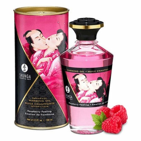 Huile de massage erotique framboise