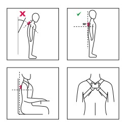 Correcteur posture dos vibrations vibrant